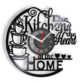 Horloge murale en vinyle motif cuisine