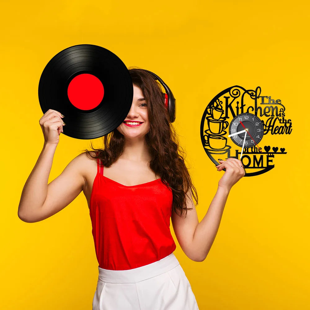 Horloge murale vinyle « Cuisine » – 30 cm