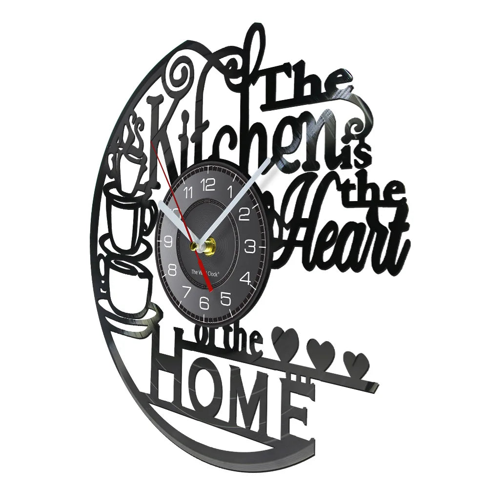 Horloge murale vinyle « Cuisine » – 30 cm