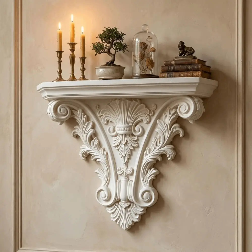 Étagère flottante sculptée style rétro