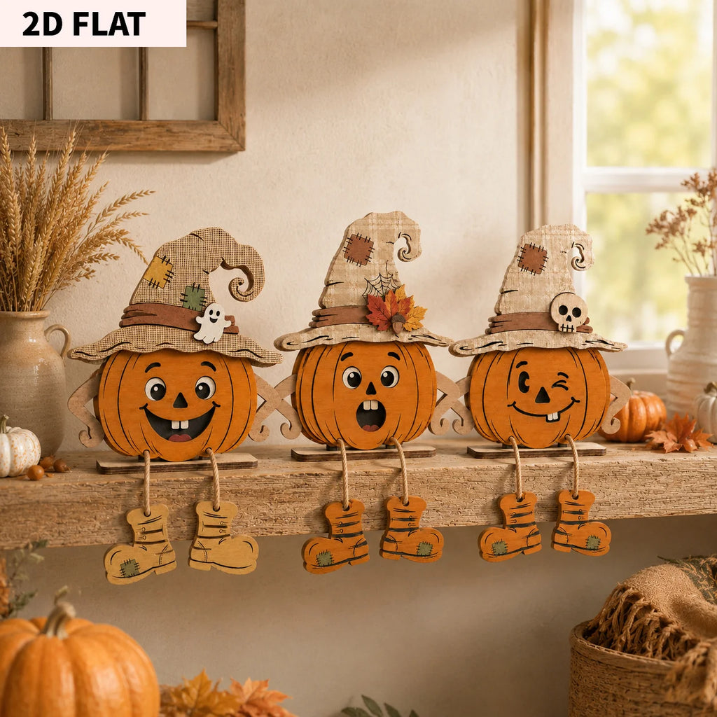 Plaques décoratives automne et Halloween en bois