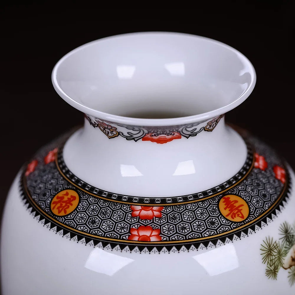 Vase en céramique traditionnelle de Jingdezhen