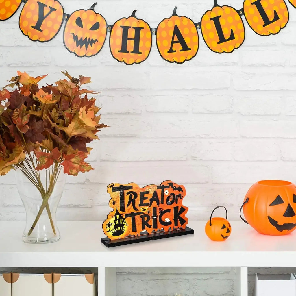 Décoration de table Halloween en bois – 3 modèles