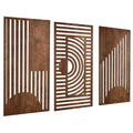 Trio d'art mural géométrique en bois – photo 6