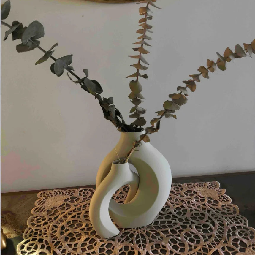 Duo de vases « Câlin » en céramique