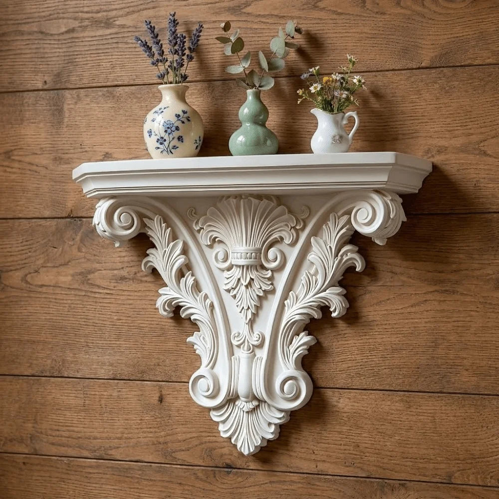 Étagère flottante sculptée style rétro