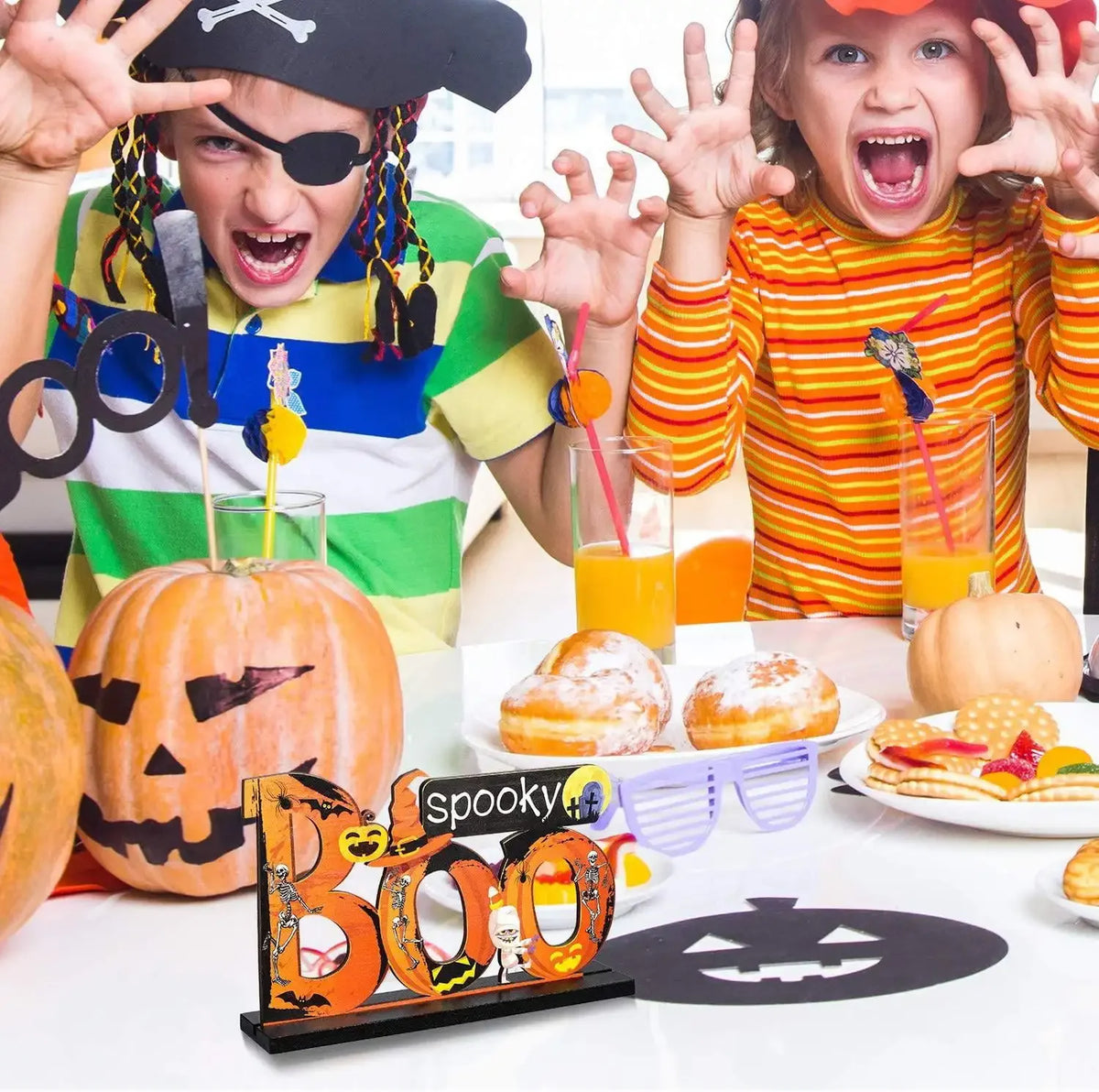 Décoration de table Halloween en bois – 3 modèles