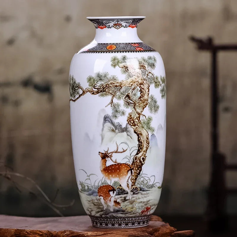 Vase en céramique traditionnelle de Jingdezhen