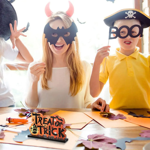 Décoration de table Halloween en bois – 3 modèles